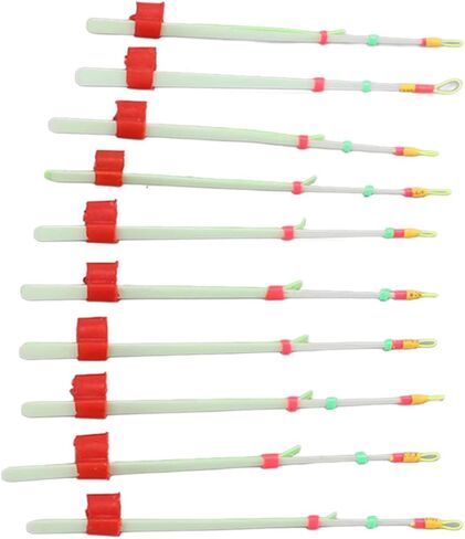 Ice Fishing Rod End Set of 10 Pieces Mini Ice Fishing Rod for Winter Lightweight ABS for Easy Bait Control Suitable for Rivers and Reservoirs Fishing in Saudi Arabia