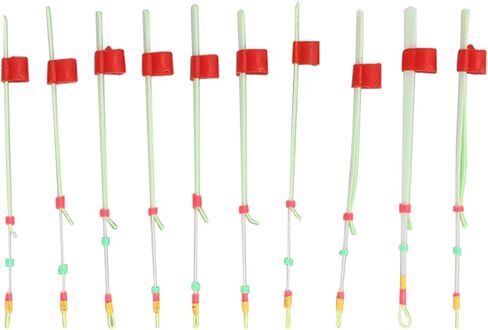 Ice Fishing Rod End Set of 10 Pieces Mini Ice Fishing Rod for Winter Lightweight ABS for Easy Bait Control Suitable for Rivers and Reservoirs Fishing in Saudi Arabia