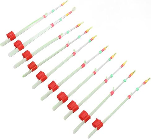 Ice Fishing Rod End Set of 10 Pieces Mini Ice Fishing Rod for Winter Lightweight ABS for Easy Bait Control Suitable for Rivers and Reservoirs Fishing in Saudi Arabia