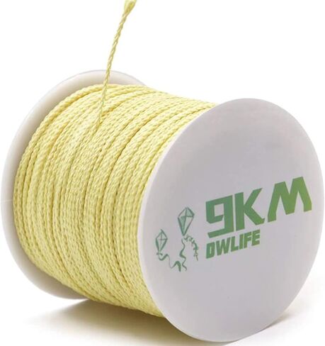 9KM DWLIFE Braided Kevlar Cord, 100lb~2000lb, High Tensile Strength, Abrasion, Flame Retardant, Kite String, Fishing Line, Model Rocket Shock, Tactical Survival Paracord in Kuwait