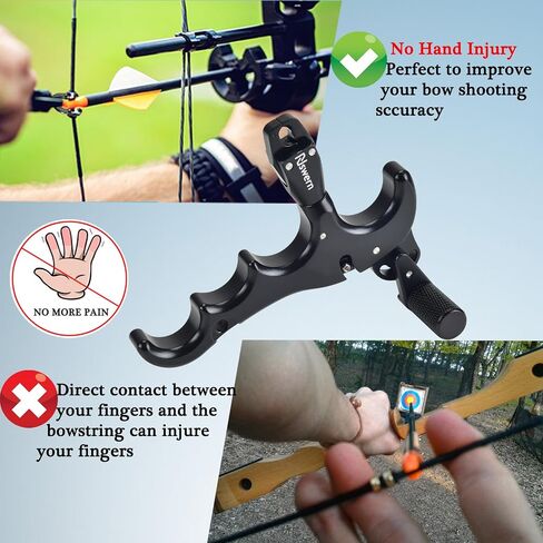 Bow Release Thumb Archery 4 Finger Release-Bow Trigger 360° Rotatable Thumb Release for Compound Bow in Saudi Arabia