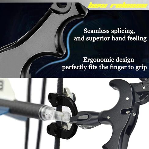 Bow Release Thumb Archery 4 Finger Release-Bow Trigger 360° Rotatable Thumb Release for Compound Bow in Saudi Arabia