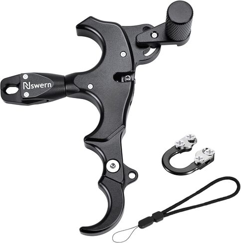 Bow Release Thumb Archery 3/4 Finger Release-Bow Trigger 360° Rotatable Thumb Release for Compound Bow in Saudi Arabia