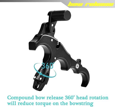 Bow Release Thumb Archery 3/4 Finger Release-Bow Trigger 360° Rotatable Thumb Release for Compound Bow in Saudi Arabia