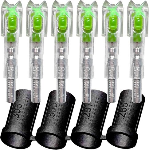 sntxmy 6-Pcs Crossbow Bolts Lighted Nocks Lights Up Automatically with Bushings for (.285/.297/.300/.305) in Saudi Arabia