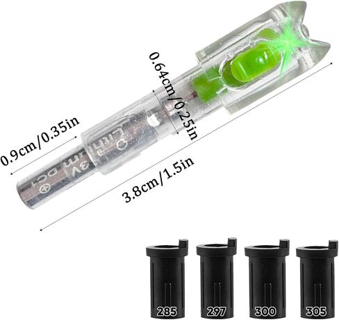 sntxmy 6-Pcs Crossbow Bolts Lighted Nocks Lights Up Automatically with Bushings for (.285/.297/.300/.305) in Saudi Arabia