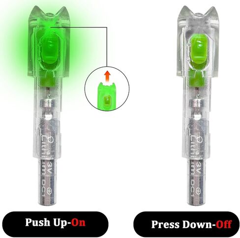 sntxmy 6-Pcs Crossbow Bolts Lighted Nocks Lights Up Automatically with Bushings for (.285/.297/.300/.305) in Saudi Arabia