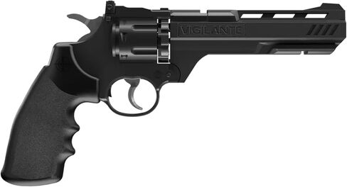 Crosman Vigilante CO2 .177-Caliber Pellet and BB Revolver - 10-Shot Pellet Clip, 6-Shot BB Clip - 465 FPS - Black in Saudi Arabia