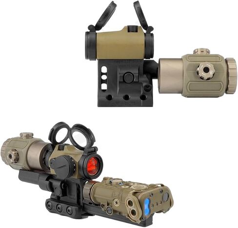 Magnifier Hybrid Scope Mount & RDF 20225K Red Dot Mount With PIC Base Combo | 57mm/2.25" Centerline Height，Compatible With T2 Footprint Red Dot Sight & G33/G43/G45 Magnifier，Side Flip Scope Base in Saudi Arabia