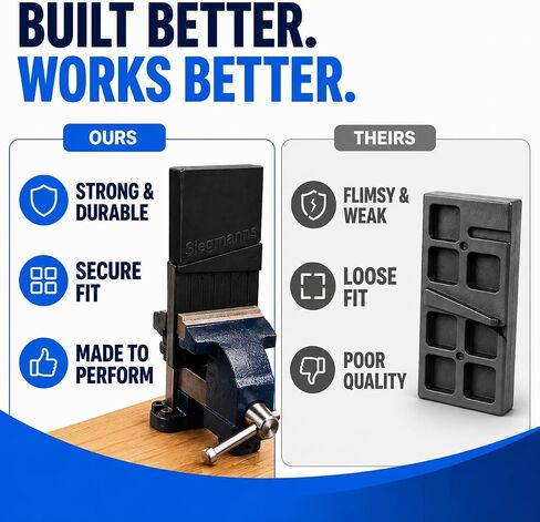 Custom Vise Block Compatible with .223, 5.56 & .300 AR Rifles | AR Rifle Maintenance & Cleaning Block | Gun Safe Workshop Accessory | Durable Support Fixture for Vise Use | Made In The USA | 2-Pack in Saudi Arabia