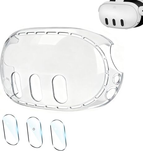 Upgraded Lens Protector Cover for Meta Quest 3, Plastic Hard Protective Shell Cover for Oculus Quest 3, Accessories for Quest 3 - Frosted Clear in Saudi Arabia