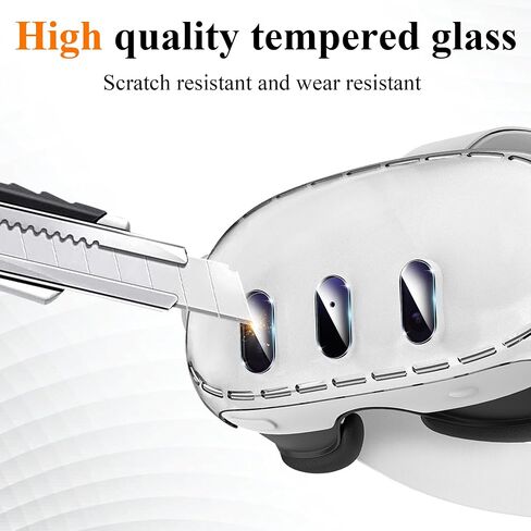Upgraded Lens Protector Cover for Meta Quest 3, Plastic Hard Protective Shell Cover for Oculus Quest 3, Accessories for Quest 3 - Frosted Clear in Saudi Arabia