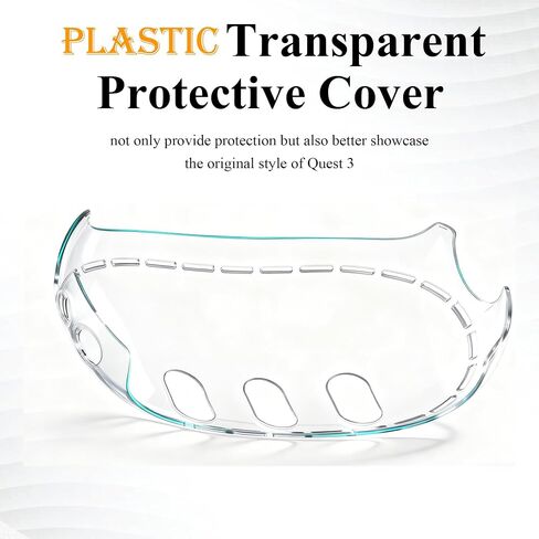 Upgraded Lens Protector Cover for Meta Quest 3, Plastic Hard Protective Shell Cover for Oculus Quest 3, Accessories for Quest 3 - Frosted Clear in Saudi Arabia