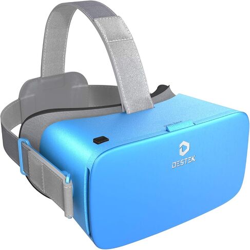 DESTEK V5 VR Headset for Phone & Kids, Fits 5.5 to 7.0 Inch Phones | Includes VR Controller & 128 Premium VR apps,Touch Button for YouTube VR,Anti-blue HD lenses,Fits iPhone/Samsung,Black. in Saudi Arabia