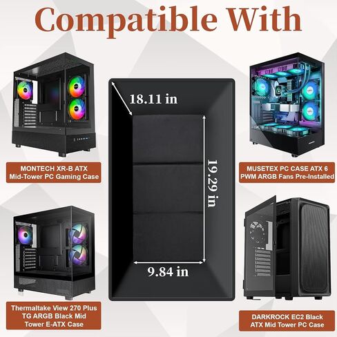 Computer Desktop Tower Large Carrying Case, PC Travel Case | For Computer Moving, Portable Gaming Backpack for Keyboard, Mouse, Bag Compatible with ATX/M-ATX Mainframe Chassis in Kuwait