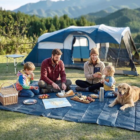 PORTAL 6-Person Camping Tent Groundsheet Waterproof Footprint Mat for Outdoor Family Camping, Protective Tent Tarp Floor Saver, Camping Tent Not Included in Saudi Arabia