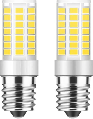 E17 LED Bulb Dimmable, 5W Microwave Oven Bulb, Daylight White 6000K, 40W Halogen Bulb Replacement for Microwave, Over Stove Appliance, Range Hood, Refrigerator, E17 Intermediate Base (2 Pack) in Saudi Arabia