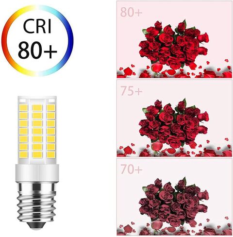 E17 LED Bulb Dimmable, 5W Microwave Oven Bulb, Daylight White 6000K, 40W Halogen Bulb Replacement for Microwave, Over Stove Appliance, Range Hood, Refrigerator, E17 Intermediate Base (2 Pack) in Saudi Arabia