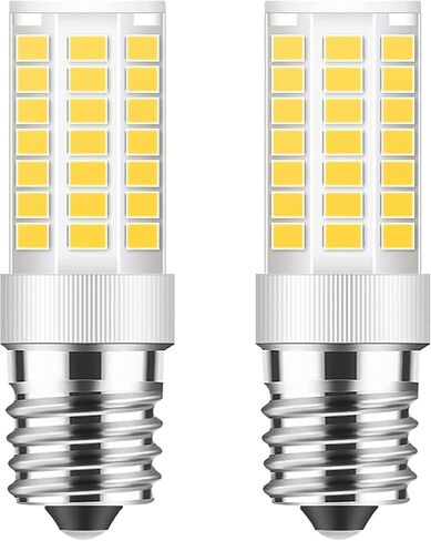 E17 LED Bulb Dimmable, 5W Microwave Oven Bulb, Daylight White 6000K, 40W Halogen Bulb Replacement for Microwave, Over Stove Appliance, Range Hood, Refrigerator, E17 Intermediate Base (2 Pack) in Saudi Arabia