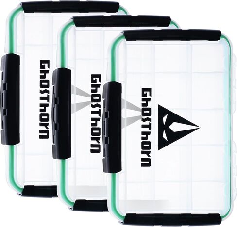 Ghosthorn Waterproof Fishing Tackle Box Organizer 3600 Lure Storage 2 Pack | Clear Tackle Organizer with Removable Dividers for Lures, Hooks and Fishing Gear Portable 3600/3700 Storage Boxes Trays in Saudi Arabia