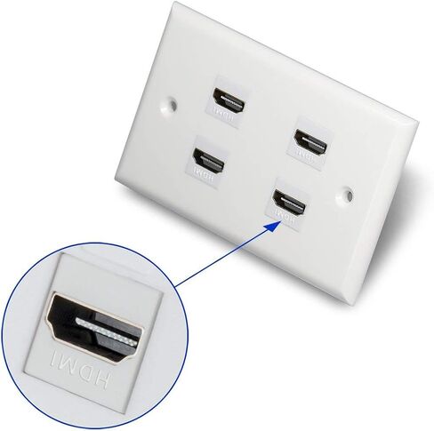 HDMI Keystone Jack, 10 Pack HDMI Coupler Adapter, White | Keystone Insert, Female to Female, Coupler Adapter for Video Transfer in Saudi Arabia