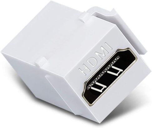 HDMI Keystone Jack, 10 Pack HDMI Coupler Adapter, White | Keystone Insert, Female to Female, Coupler Adapter for Video Transfer in Saudi Arabia