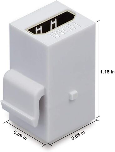HDMI Keystone Jack, 10 Pack HDMI Coupler Adapter, White | Keystone Insert, Female to Female, Coupler Adapter for Video Transfer in Saudi Arabia