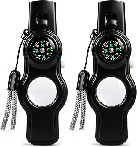 Emergency Survival Safety Whistle，Whistle for Kids with Lanyard,Compass,Thermometer,Ideal for Kayaking, Boating, Hiking, Camping, Climbing in Saudi Arabia
