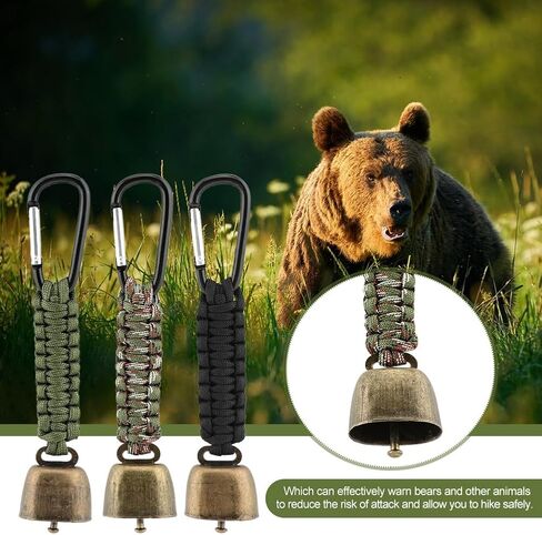 3pcs Bear Bell with 3pcs Whistle Aluminum Bear Bells for Hiking and Emergency Whistle for Hiking, Biking, Fishing, Climbing, Outdoor Camping and Hiking Protection in Saudi Arabia