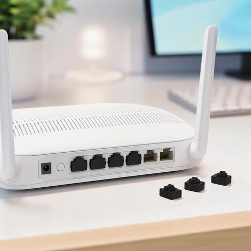 30 قطعة قابس إيثرنت RJ45 غطاء غبار منفذ إيثرنت غطاء سيليكون | غطاء سدادة حماية لأجهزة منافذ RJ45 أنثى، التلفزيون، الكمبيوتر، الأجهزة الأخرى، أسود in Kuwait