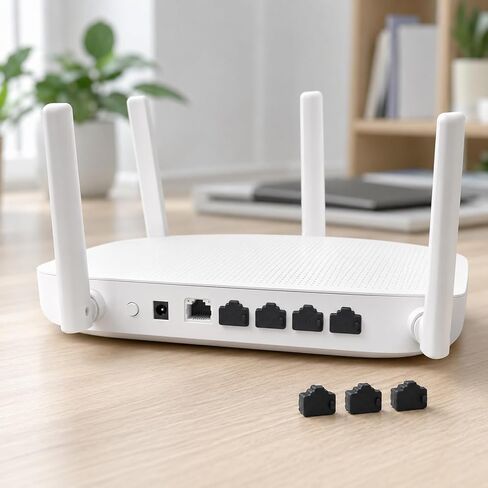 30 قطعة قابس إيثرنت RJ45 غطاء غبار منفذ إيثرنت غطاء سيليكون | غطاء سدادة حماية لأجهزة منافذ RJ45 أنثى، التلفزيون، الكمبيوتر، الأجهزة الأخرى، أسود in Kuwait