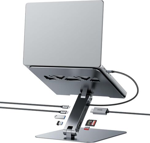 BENFEI Laptop Stand with USB C 7in1 Docking Station,HDMI 4K@60Hz,1*SD 1*Micro SD,100W Power Delivery,10Gbps 1*USB C 3.2 and 2*USB A 3.2 Compatible with MacBook Pro/Air, iPad Pro, XPS, Thinkpad in Saudi Arabia