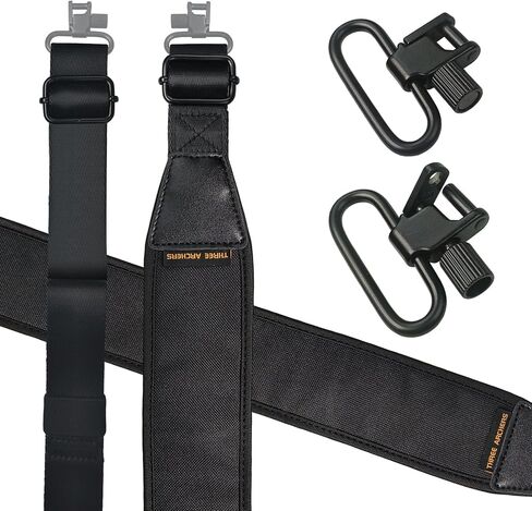 THREE ARCHERS Archery Bow Sling with Removable Swivels Comfortable Padded Shoulder Adjustable Strap Sling for Crossbow for Portable Outdoors-Shooting & Hunting(Length 28-52IN, Width 2.4IN)-b in Saudi Arabia