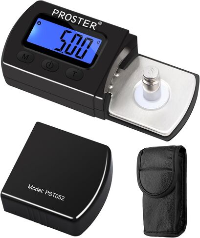 مقياس القلم الدوار Proster 5g/0.01g مقياس غير مغناطيسي MM/MC/MI | غير مغناطيسية لوحدات LCD ذات الإضاءة الخلفية لخراطيش MM/MC/MI: g/oz/ozt/TL/ct. إيقاف تلقائي (دقيقتان) منصة من الفولاذ المقاوم للصدأ in Kuwait