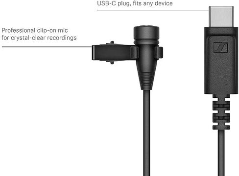 Sennheiser Pro Audio Condenser Microphone, XS Lav USB-C (509261),Black in Saudi Arabia