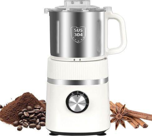 Electric Grinder for Kitchen, 800W Spice Grinder with Detachable Bowl | Versatile grain herb grinder with adjustable speeds and speed control for spices, coffee, grains, nuts, and herbs. in Saudi Arabia