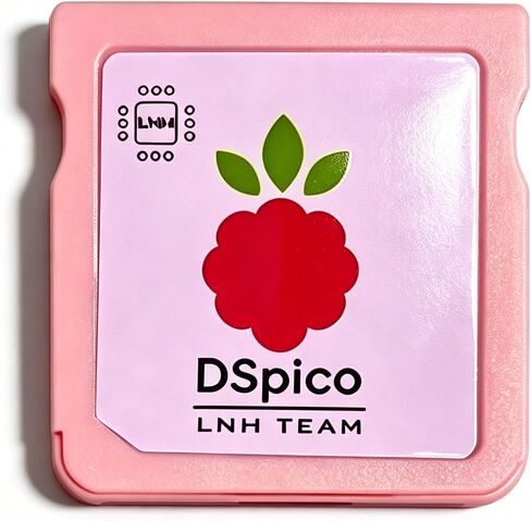 DSPico Pink Shell Edition – RP2040 Open-Source Flash Cartridge with 6MB/s High-Speed Loading, Dual Power, DS Mode & Pico Launcher Support for Homebrew & Backups, Injection-Molded, Not 3D-Printed in Saudi Arabia