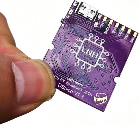 DSPico Pink Shell Edition – RP2040 Open-Source Flash Cartridge with 6MB/s High-Speed Loading, Dual Power, DS Mode & Pico Launcher Support for Homebrew & Backups, Injection-Molded, Not 3D-Printed in Saudi Arabia