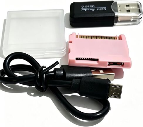 DSPico Pink Shell Edition – RP2040 Open-Source Flash Cartridge with 6MB/s High-Speed Loading, Dual Power, DS Mode & Pico Launcher Support for Homebrew & Backups, Injection-Molded, Not 3D-Printed in Saudi Arabia