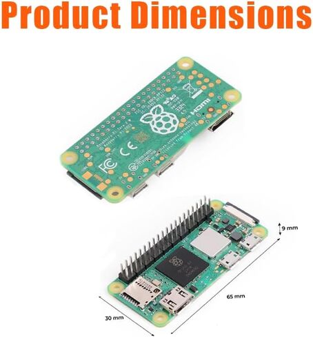 Vemico Raspberry Pi Zero 2 WH Kit | Raspberry Pi Zero 2 W Board with Pre-soldered GPIO Headers, Heatsink, Mini HDMI Adapter & Micro USB OTG Cable Included in Saudi Arabia