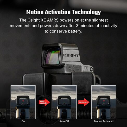 OSIGHT XE AMRS Enclosed Red Dot Sight, 2/6 & 32 MOA Multi-Reticle | 407C/507C Footprint, Side Load Battery, Parallax-Free Enclosed Emitter Optic for Full-Size Setups in Saudi Arabia