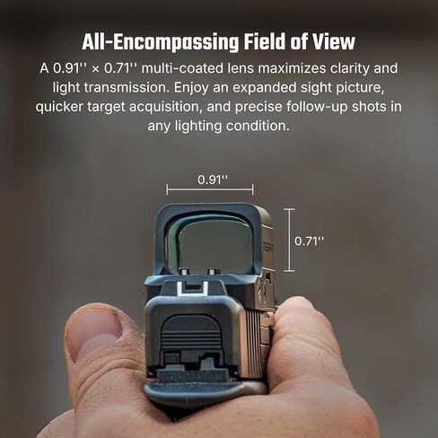 OSIGHT XE AMRS Enclosed Red Dot Sight, 2/6 & 32 MOA Multi-Reticle | 407C/507C Footprint, Side Load Battery, Parallax-Free Enclosed Emitter Optic for Full-Size Setups in Saudi Arabia