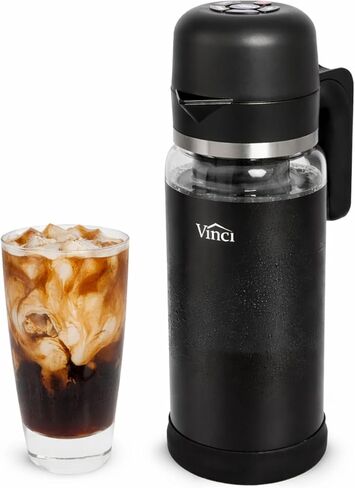 VINCI Express Electric Cold Brew Coffee Maker, 10-Minute Fast Brewer (47oz) | 3 Brew Strengths, Smooth Low-Acid Coffee, Minimal Sediment, Self-Clean Cycle, Airtight Storage Lid, 1.4L Glass Carafe in Saudi Arabia