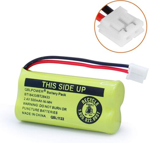 2.4V BT18433/BT28433 Rechargeable Battery Compatible with AT&T Vtech Phones BT18433 BT184342 BT28433 BT284342 BT-8300 BATT-6010 BT1011 BT1018 BT1022 BT1031 89-1326-00-00 CPH-515D(Pack of 2) in Saudi Arabia
