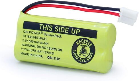 2.4V BT18433/BT28433 Rechargeable Battery Compatible with AT&T Vtech Phones BT18433 BT184342 BT28433 BT284342 BT-8300 BATT-6010 BT1011 BT1018 BT1022 BT1031 89-1326-00-00 CPH-515D(Pack of 2) in Saudi Arabia