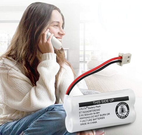 BT162342/BT262342 2.4V 800mAh Ni-MH Cordless Phone Battery Pack, Also Compatible with BT183342/BT283342 AT&T EL52351 TL90070 VTech CS5119 DS6511 DS6722 LS6305 Handset, 2-Pack in Kuwait