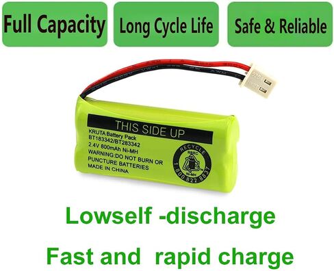 BT183342 BT283342 BT166342 BT266342 BT162342 BT262342 Battery Compatible with VTech CS6114 CS6419 CS6719 AT&T EL52300 CL80112 VTech CS6719-2 Cordless Handsets in Saudi Arabia