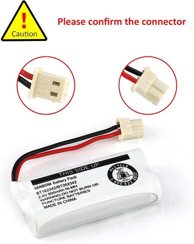BT162342 BT262342 2.4V 800mah Ni-MH Phone Batteries Compatible with BT183342 BT283342 for VTech CS6719 CS6409 CS6419 CS6429 CS80100 AT&T CL81101 EL5210 EL52400 Handset Telephone (Pack 2) in Saudi Arabia