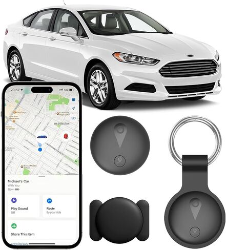 Nilone Undetectable GPS Tracker for Vehicles - Real-Time Tracking Device | No Monthly Fee/No SIM Card, Works with iOS Find My | Mini Hidden Magnetic GPS Locator, Ultra-Slim, IP68 Waterproof, Reliable in Saudi Arabia