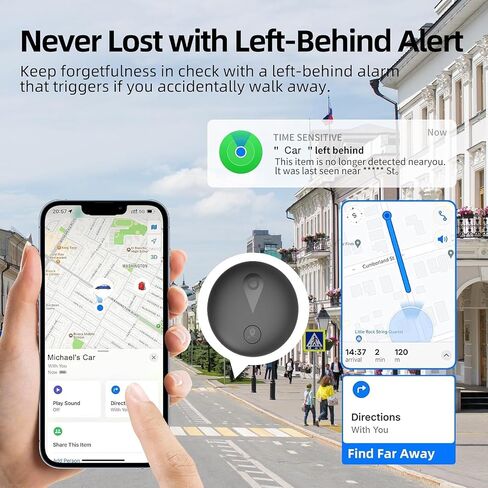 Nilone Undetectable GPS Tracker for Vehicles - Real-Time Tracking Device | No Monthly Fee/No SIM Card, Works with iOS Find My | Mini Hidden Magnetic GPS Locator, Ultra-Slim, IP68 Waterproof, Reliable in Saudi Arabia